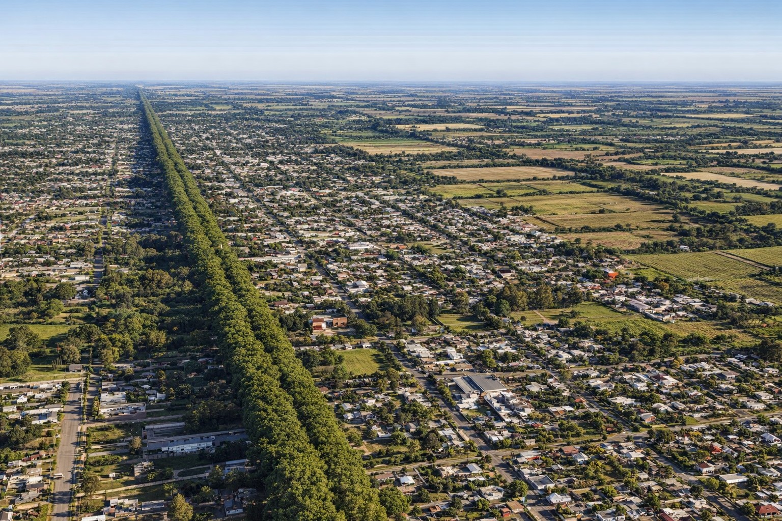 Vista aerea de lotes residenciales